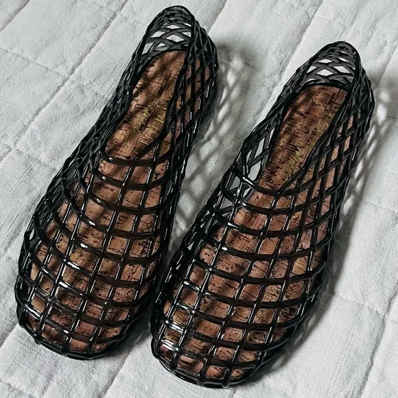 NEW Coconuts by Matisse Black Woven Jelly Shoes NIB sz 7 - Picture 2 of 6